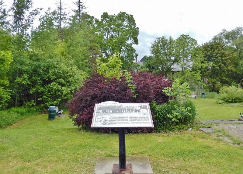 Port Perry Lawn Bowling Club Marker. Click for full size. Port Perry Lawn Bowling Club Marker image. Click for full size.