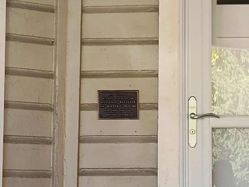 The Mrs. Calvin Weaver House Marker. Click for full size. The Mrs. Calvin Weaver House Marker image. Click for full size.