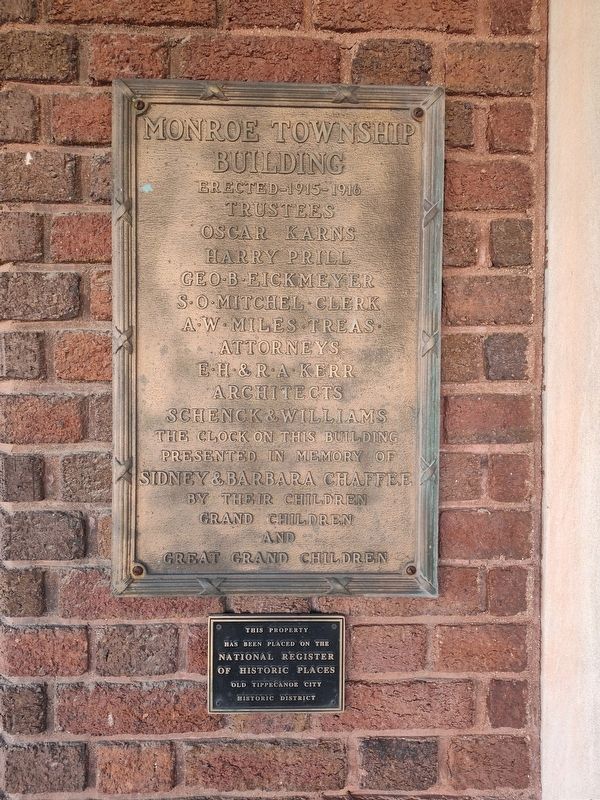 Monroe Township Building Marker image. Click for full size.