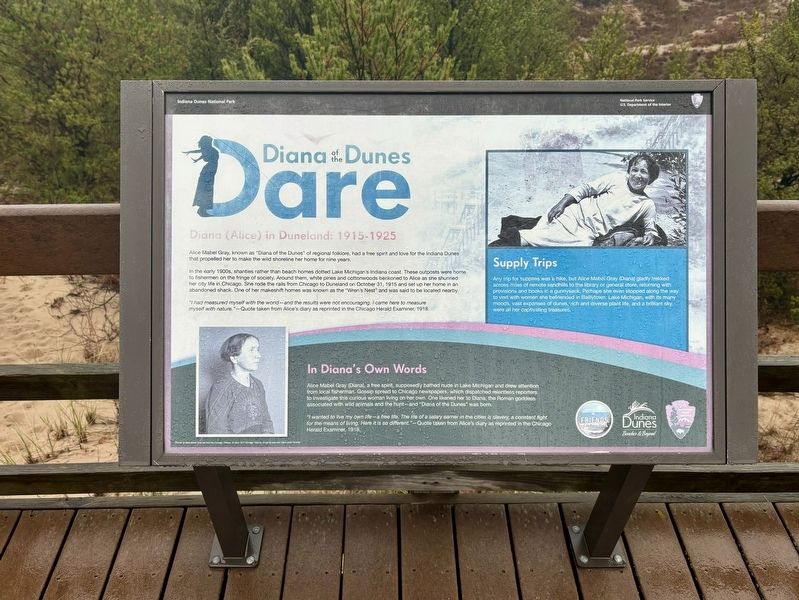 Diana (Alice) in Duneland 1915-1925 Marker image. Click for full size.