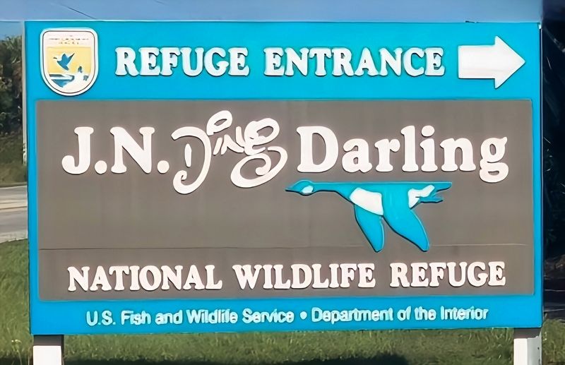 J.N. Ding Darling Wildlife Refuge Entrance Sign. Click for full size. J.N. Ding Darling Wildlife Refuge Entrance Sign image. Click for full size.