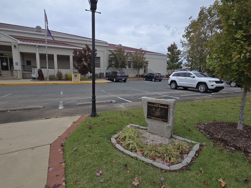 East view of York County Gold Star Memorial. York Public Library is in the background. Click for full size. East view of York County Gold Star Memorial. York Public Library is in the background image. Click for full size.