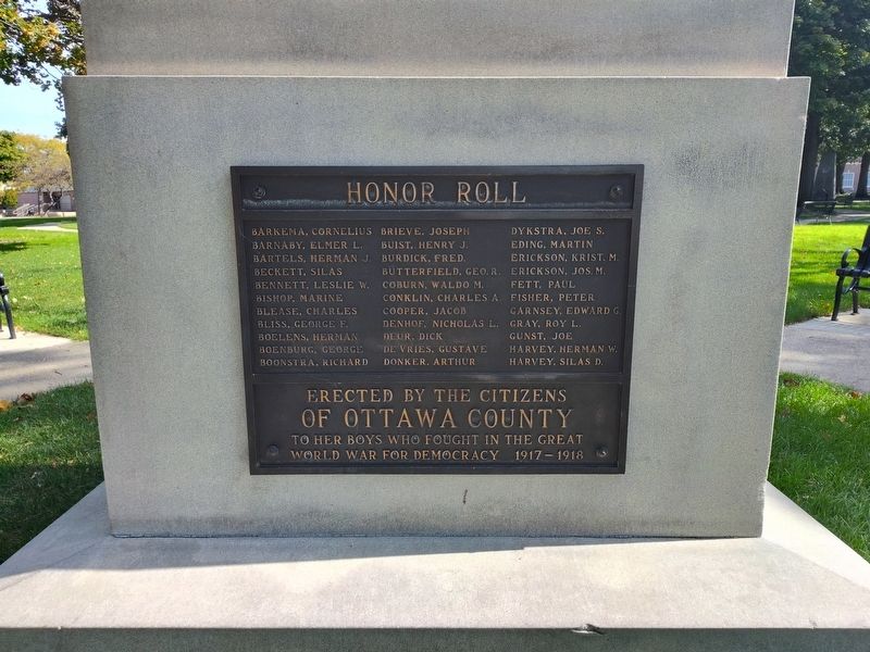 Ottawa County Honor Roll Marker image. Click for full size.