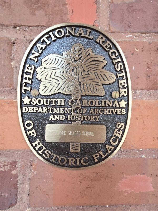 National Register of Historic Places plaque for York Graded School. Click for full size. National Register of Historic Places plaque for York Graded School image. Click for full size.