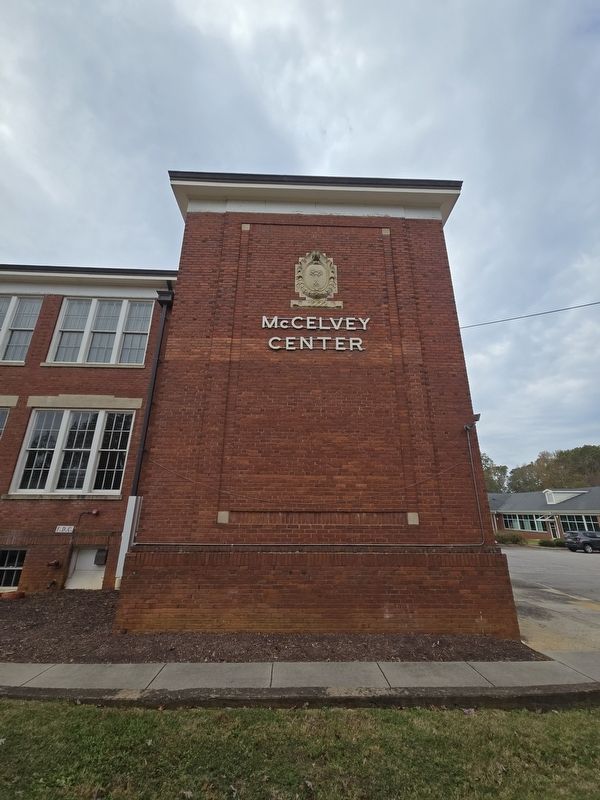 McCelvey Center signage, west wing of the former York Graded School. Click for full size. McCelvey Center signage, west wing of the former York Graded School image. Click for full size.