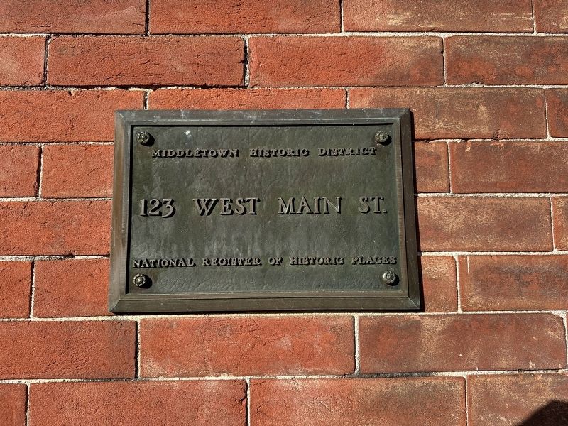 123 West Main St. Marker image. Click for full size.