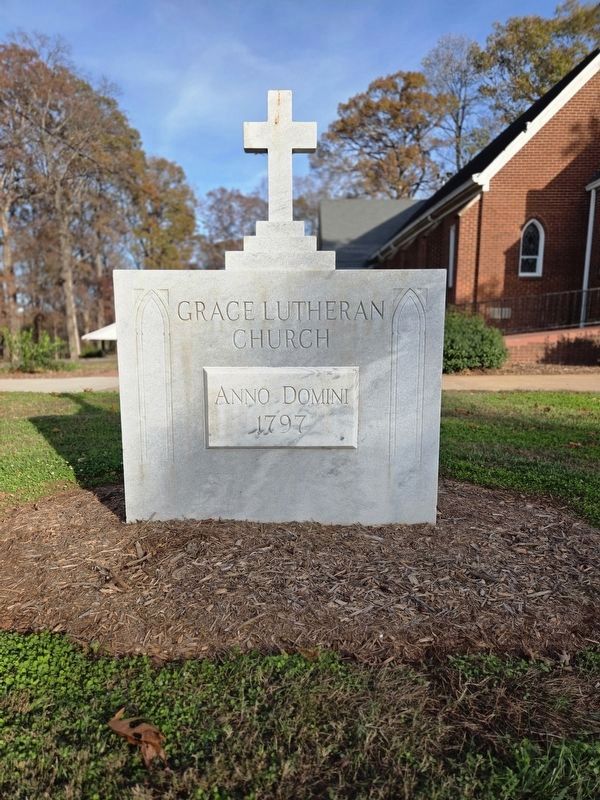Grace Lutheran Church Monument signifying its founding date in 1797 with Grace Reformed. Click for full size. Grace Lutheran Church Monument signifying its founding date in 1797 with Grace Reformed image. Click for full size.