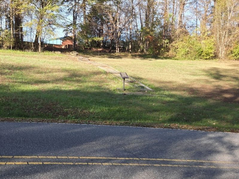 Whig Captains' Grave Marker in the distance in the woods. Click for full size. Whig Captains' Grave Marker in the distance in the woods image. Click for full size.