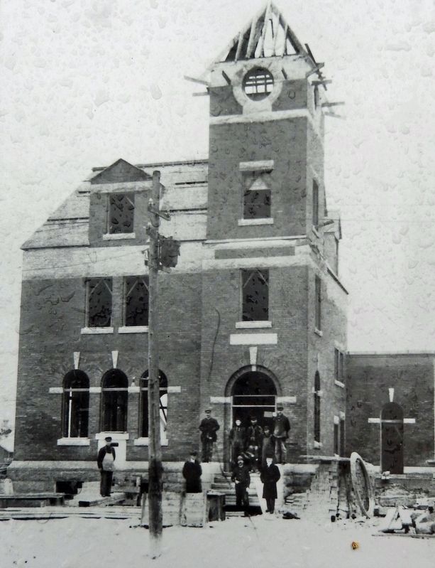 Marker detail: Port Perry Post Office construction. Click for full size. Marker detail: Port Perry Post Office construction image. Click for full size.
