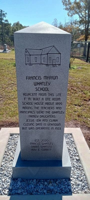 Francis Marion Whatley School. Click for full size. Francis Marion Whatley School image. Click for full size.