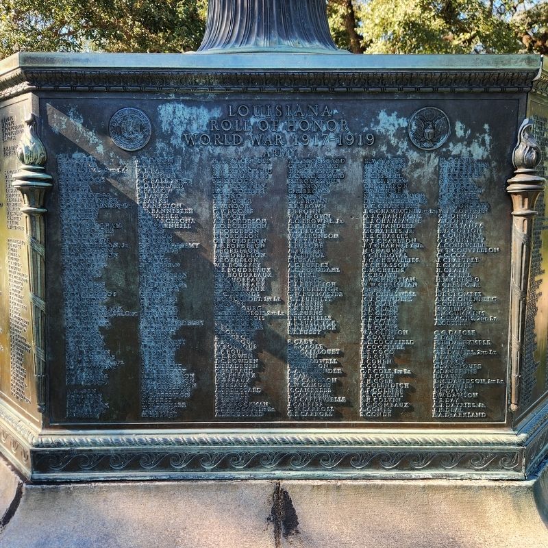 Louisiana Roll Of Honor World War 1917-1919 Marker image. Click for full size.