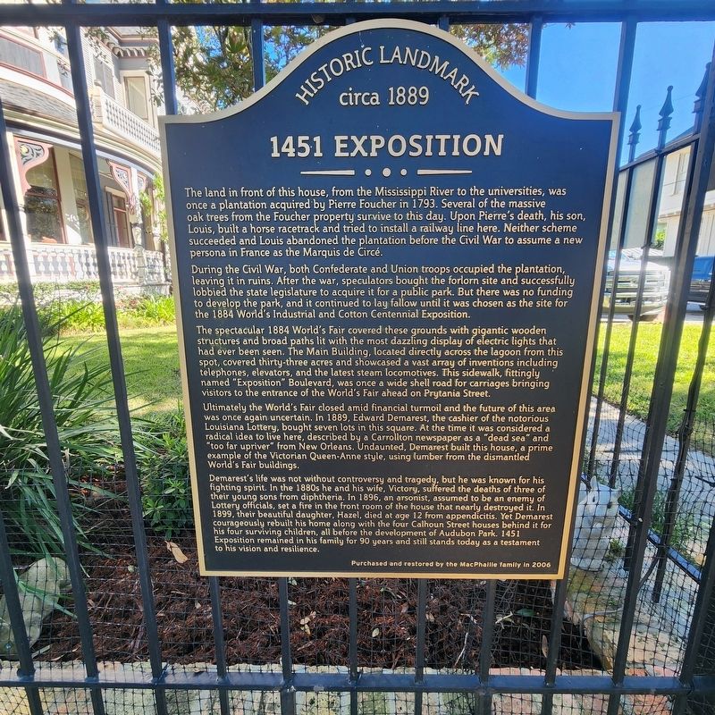 1451 Exposition Marker. Click for full size. 1451 Exposition Marker image. Click for full size.