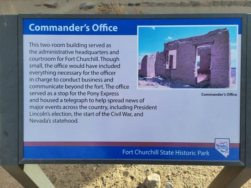 Commander's Office Marker image. Click for full size.