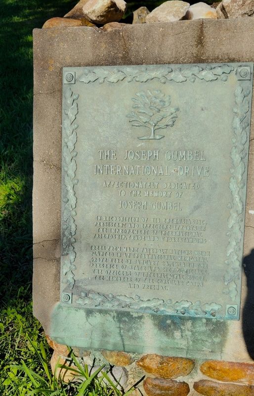 The Joseph Gumbel International Drive Marker image. Click for full size.