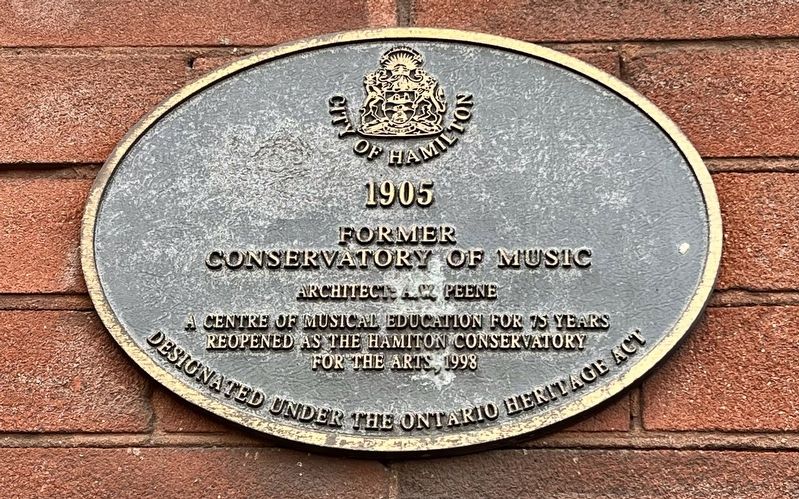 Former Conservatory of Music Marker image. Click for full size.