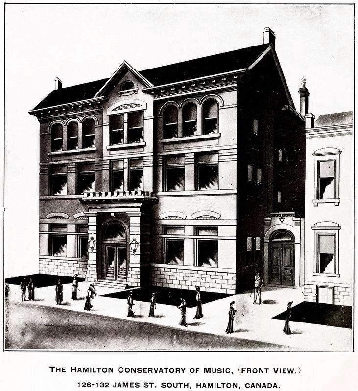 Illustration of the Hamilton Conservatory of Music, 1905 image. Click for full size.
