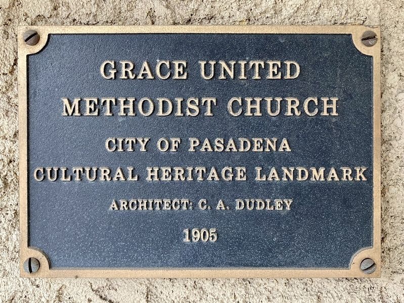 Grace United Methodist Church Marker image. Click for full size.