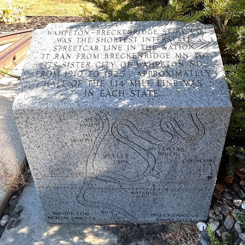 Wahpeton-Breckenridge Street Railway Company Marker image. Click for full size.
