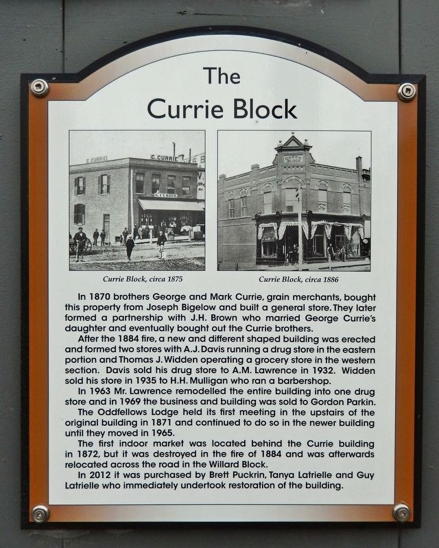 The Currie Block Marker image. Click for full size.