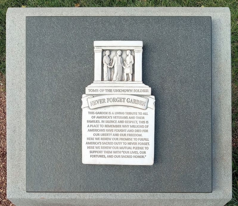 Never Forget Garden Marker image. Click for full size.
