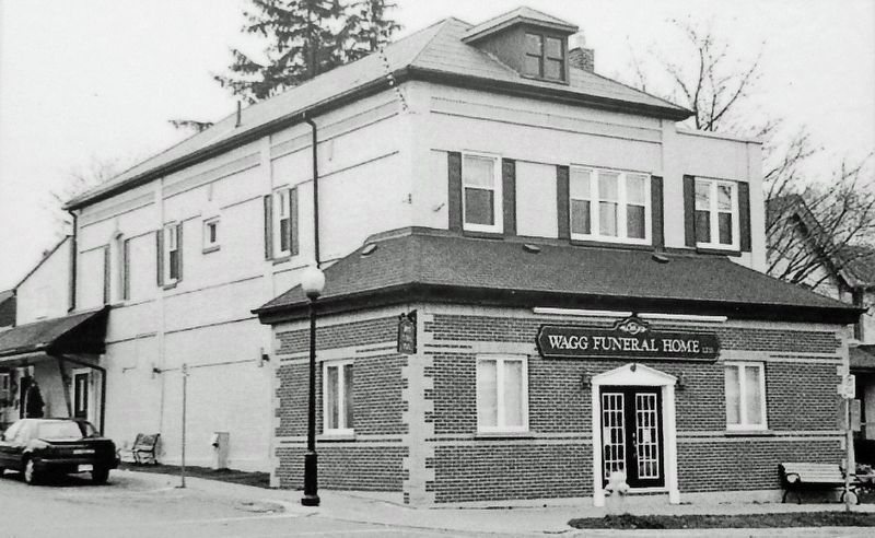 Marker detail: Wagg Funeral Home 1998. Click for full size. Marker detail: Wagg Funeral Home 1998 image. Click for full size.