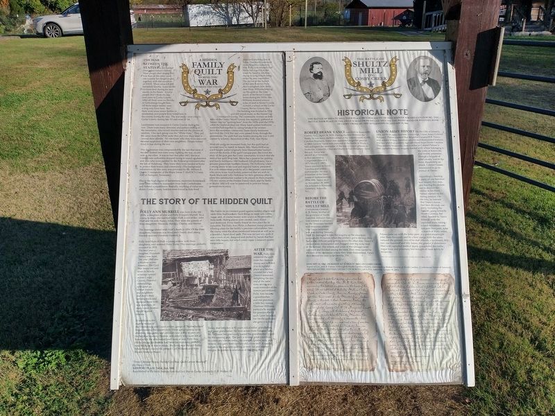 The Battle of Shultz Mill on Cosby Creek Marker. Click for full size. The Battle of Shultz Mill on Cosby Creek Marker image. Click for full size.