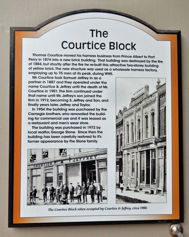 The Courtice Block Marker. Click for full size. The Courtice Block Marker image. Click for full size.