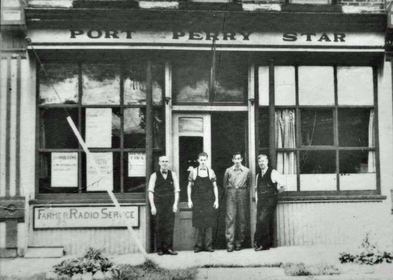 Marker detail: Port Perry Star Office 1935. Click for full size. Marker detail: Port Perry Star Office 1935 image. Click for full size.