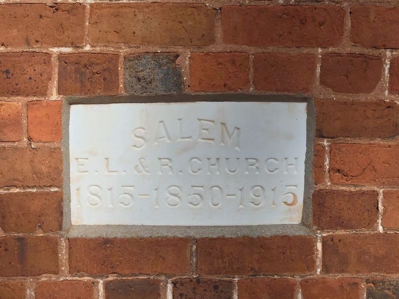Salem Lutheran & United Church of Christ cornerstone. Click for full size. Salem Lutheran & United Church of Christ cornerstone image. Click for full size.