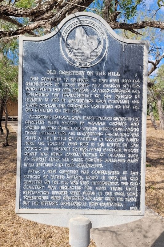 Old Cemetery on the Hill Marker image. Click for full size.