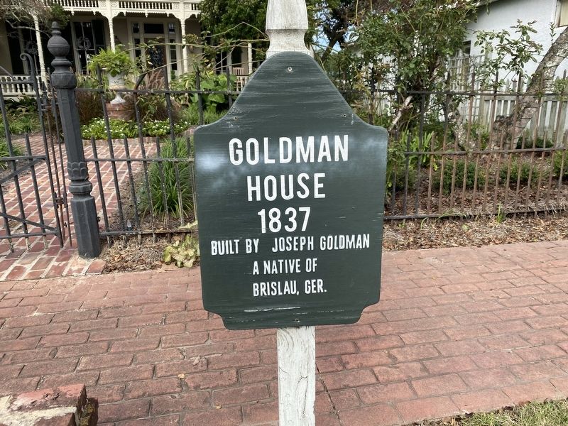 Goldman House Marker. Click for full size. Goldman House Marker image. Click for full size.