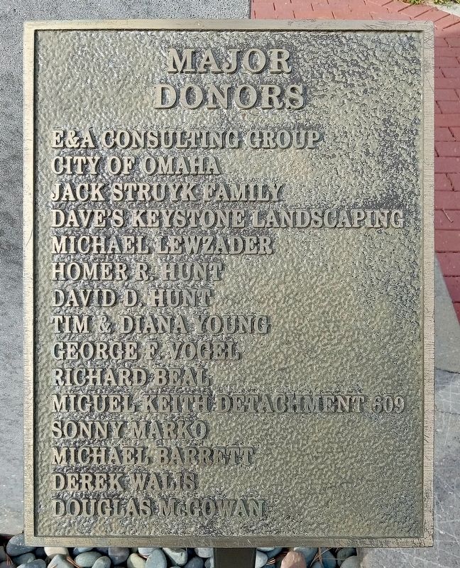 United States Marine Corps Memorial donor plaque. Click for full size. United States Marine Corps Memorial donor plaque image. Click for full size.