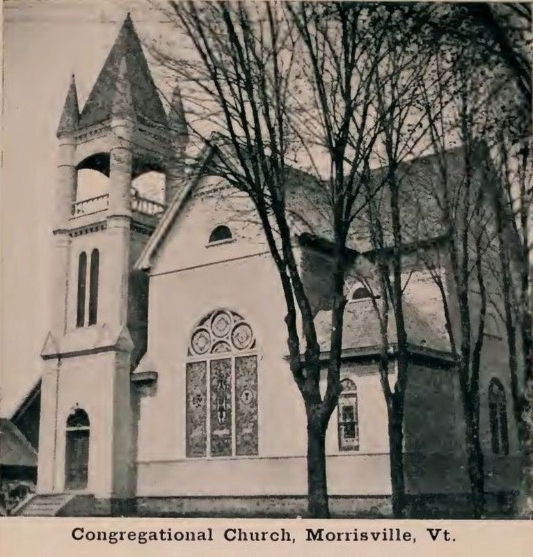 Postcard of First Congregational Church of Morrisville. Click for full size. Postcard of First Congregational Church of Morrisville image. Click for full size.
