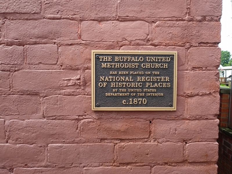 The Buffalo United Methodist Church Marker. Click for full size. The Buffalo United Methodist Church Marker image. Click for full size.