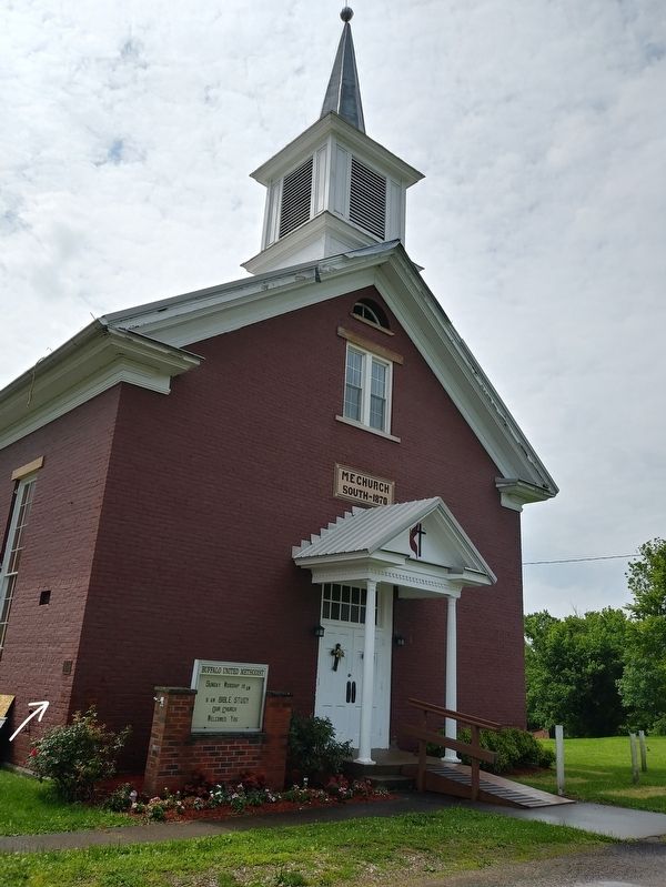 Buffalo United Methodist Church. Marker is at the bottom left of the photo. Click for full size. Buffalo United Methodist Church. Marker is at the bottom left of the photo image. Click for full size.