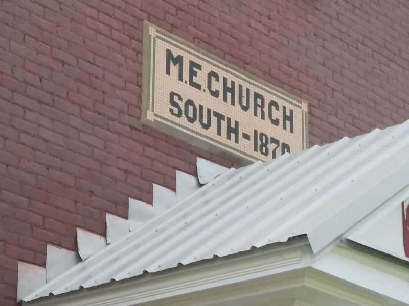 Inscription: M.E. Church South 1870. Click for full size. Inscription: M.E. Church South 1870 image. Click for full size.