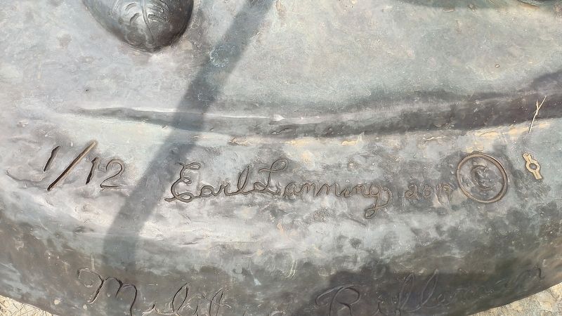 Sculptor Earl Lanning's signature. Click for full size. Sculptor Earl Lanning's signature image. Click for full size.