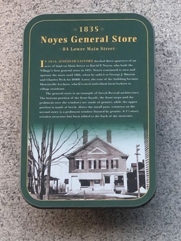 Noyes General Store Marker. Click for full size. Noyes General Store Marker image. Click for full size.