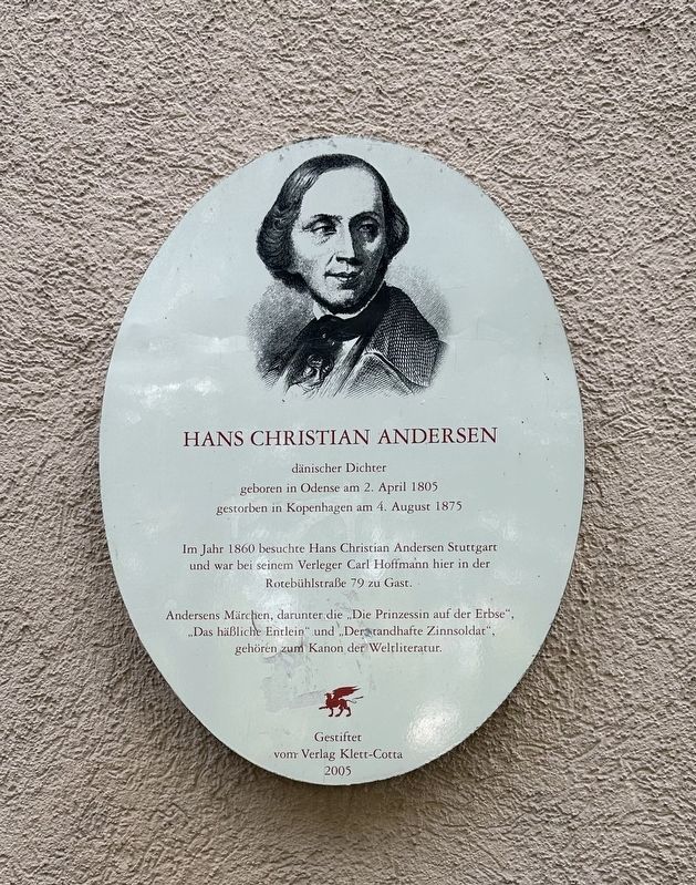 Hans Christian Andersen Marker. Click for full size. Hans Christian Andersen Marker image. Click for full size.