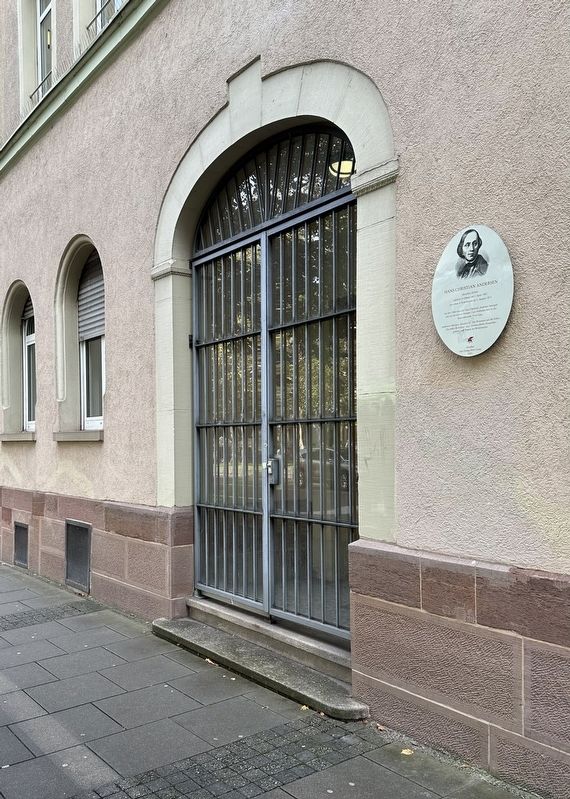Hans Christian Andersen Marker - wide view. Click for full size. Hans Christian Andersen Marker - wide view image. Click for full size.