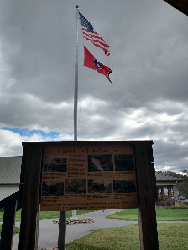 Logging in the Tellico Plains Area Marker. Click for full size. Logging in the Tellico Plains Area Marker image. Click for full size.