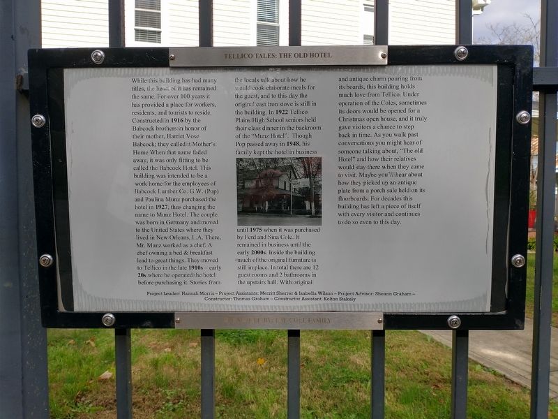 Tellico Tales: The Old Hotel Marker image. Click for full size.