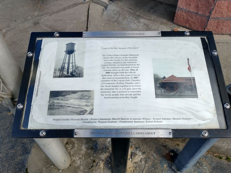 Tellico Tales: Veterans Memorial Marker. Click for full size. Tellico Tales: Veterans Memorial Marker image. Click for full size.