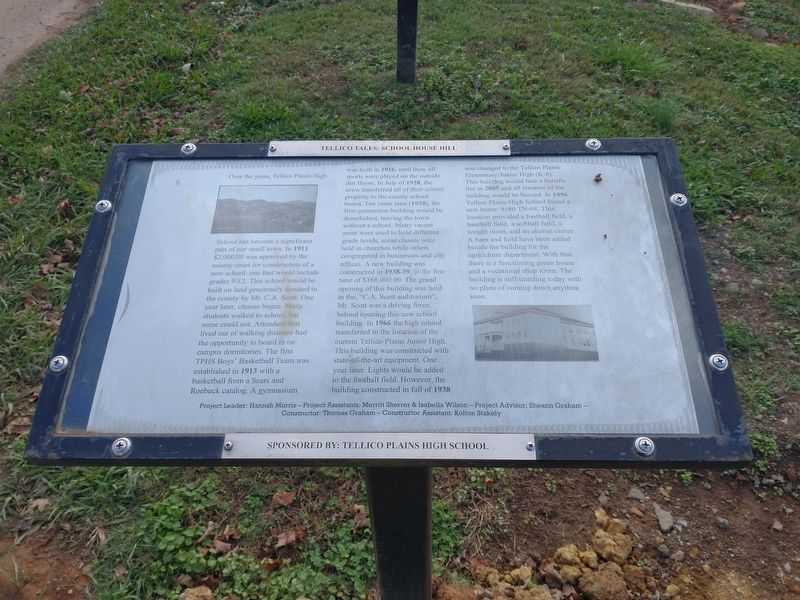Tellico Tales: School House Hill Marker. Click for full size. Tellico Tales: School House Hill Marker image. Click for full size.