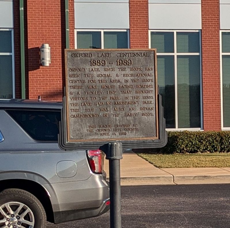 Oxford Lake Centennial Marker image. Click for full size.