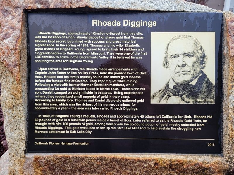Rhoads Diggings Marker image. Click for full size.