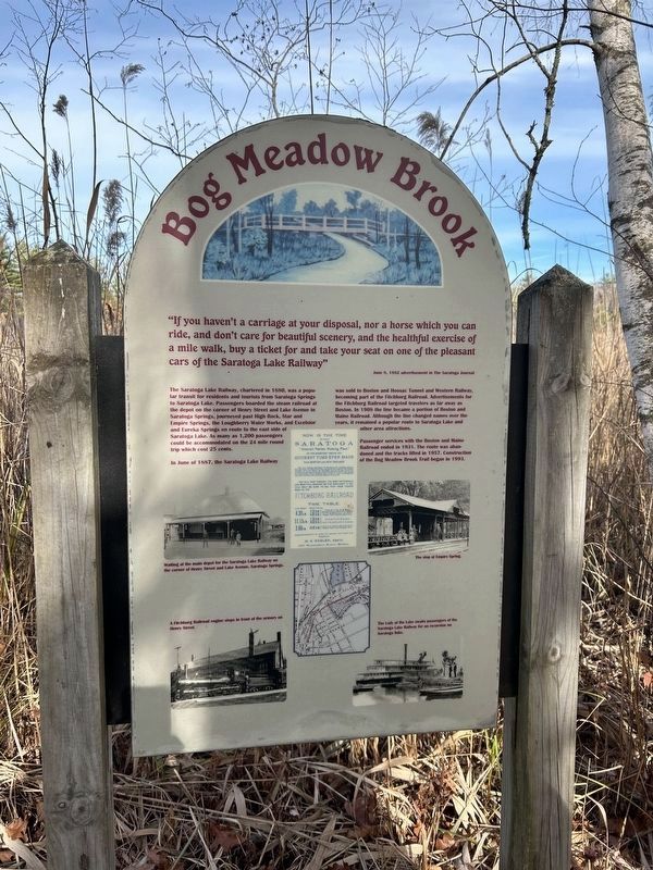 Bog Meadow Brook Marker image. Click for full size.