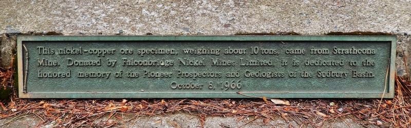 10-ton Nickel-copper Ore Specimen Marker image. Click for full size.