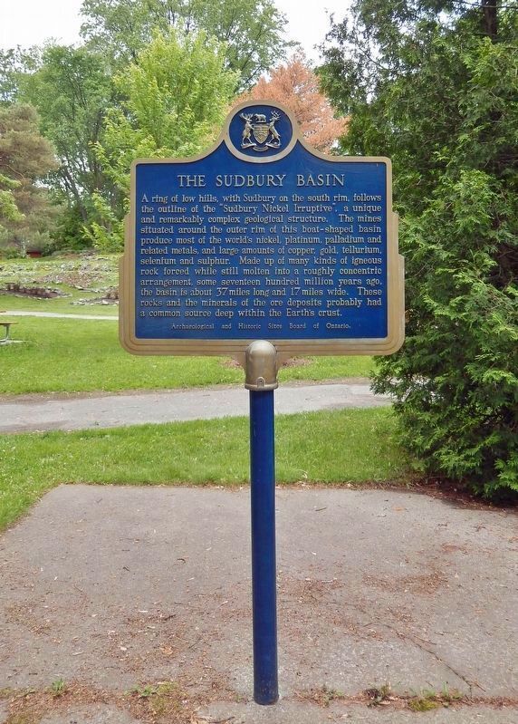 The Sudbury Basin Marker (<i>left panel</i>) image. Click for full size.
