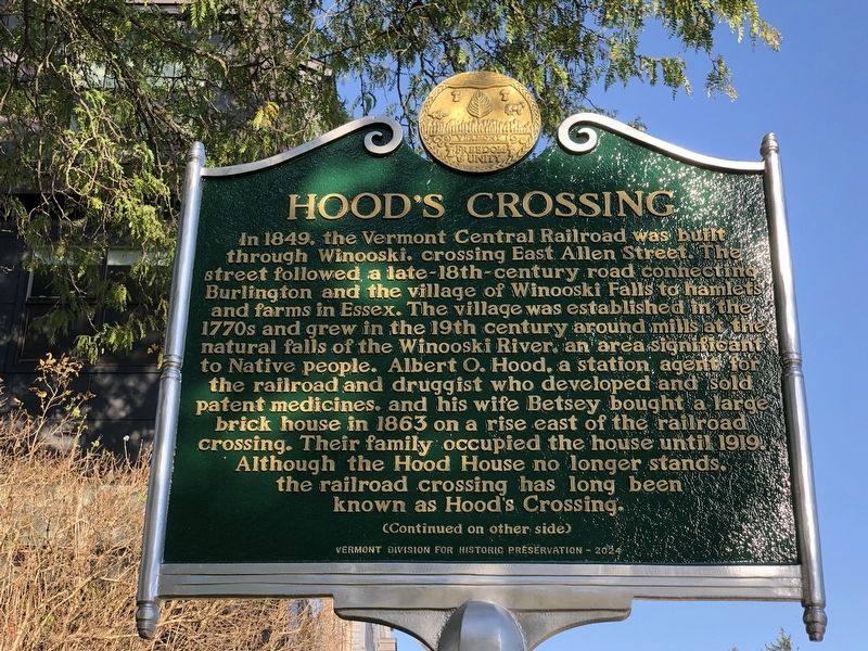 Hood's Crossing side of Marker image. Click for full size.